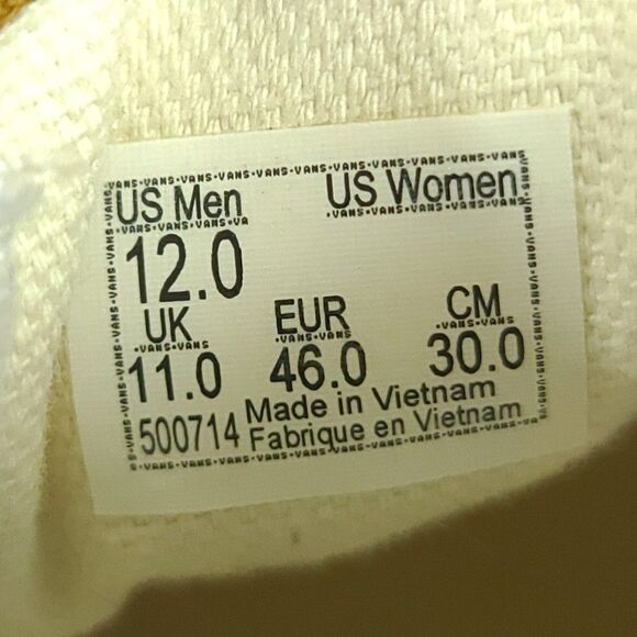 NEW Vans Classic Slip-On Sz 12 Color Theory Checkerboard Golden Brown Sneakers - Picture 10 of 13